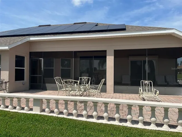 a view of swimming pool from a balcony