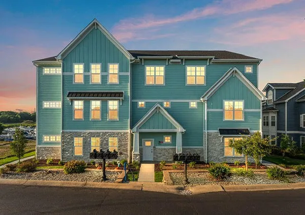 a front view of a house