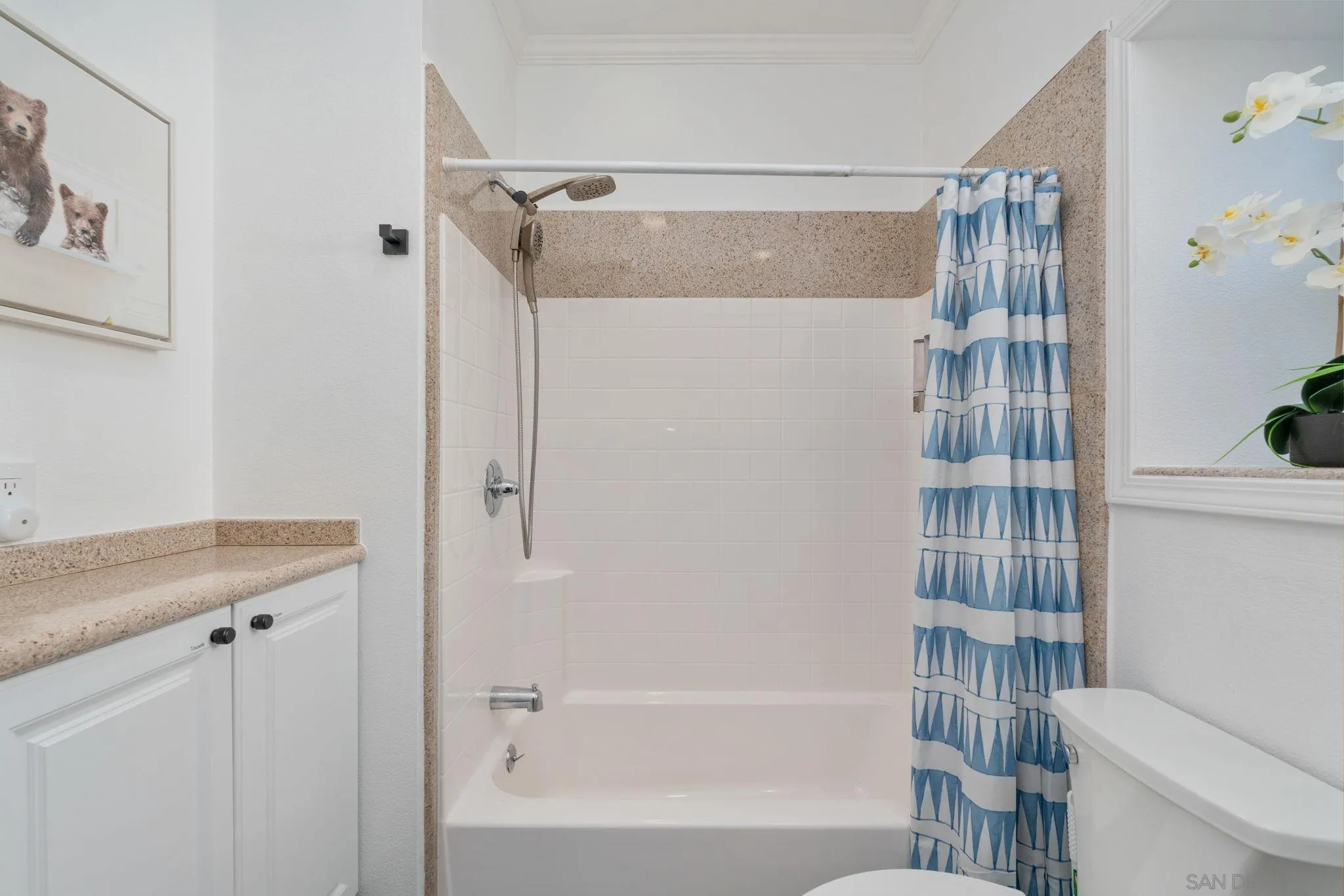 1842 Baldwin Lake Road Big Bear City, CA 92314 - Photo 33 of 40 a bathroom with a shower and a toilet