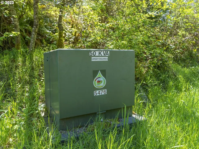 a view of a road with a yard