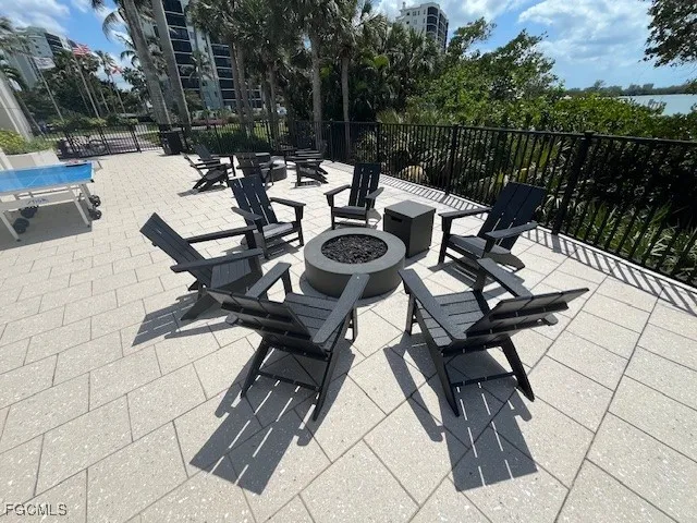 a view of a garden with potted plants