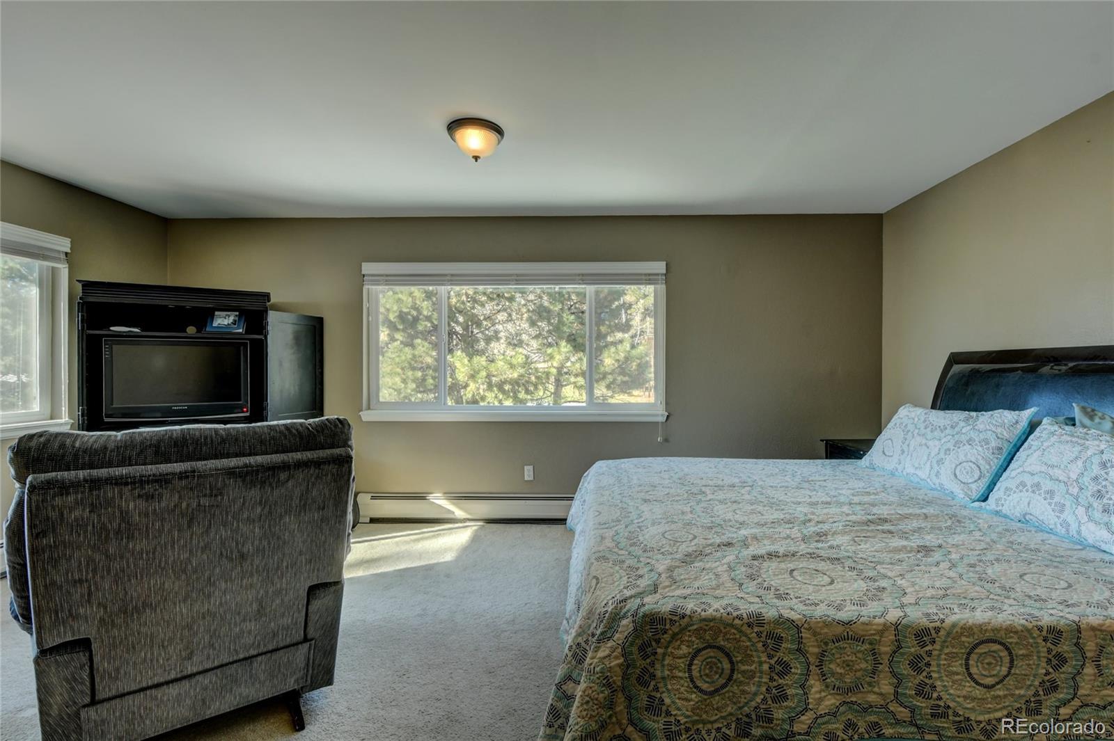 6359 Powell Road Parker, CO 80134 - Photo 19 of 38 a bedroom with a bed and a television