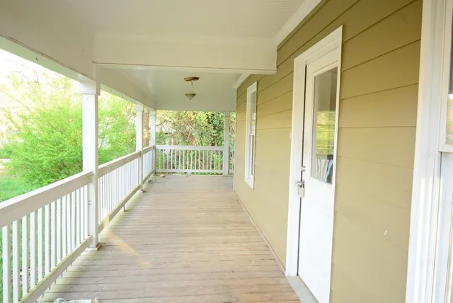 a view of a porch