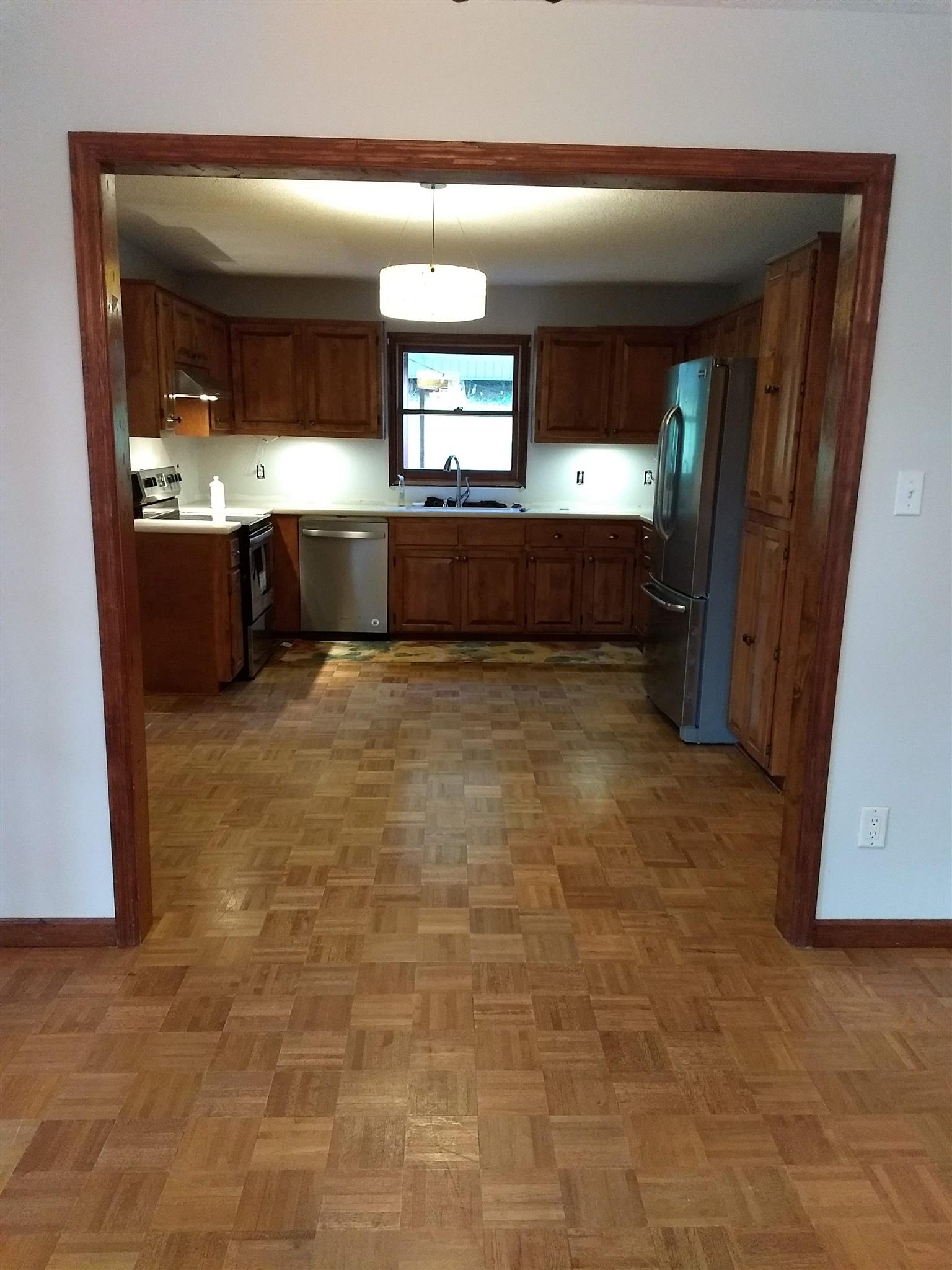 493 Duncan Road Centerville, TN 37033 - Photo 17 of 28 Diningroom to Kitchen with Parquet Floors