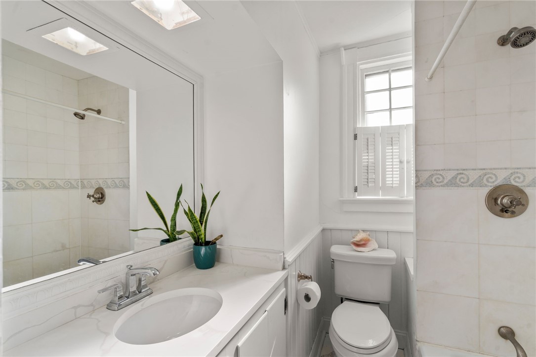 34 Bull Street Newport, RI 02840 - Photo 11 of 23 Quartz vanity, marble shower