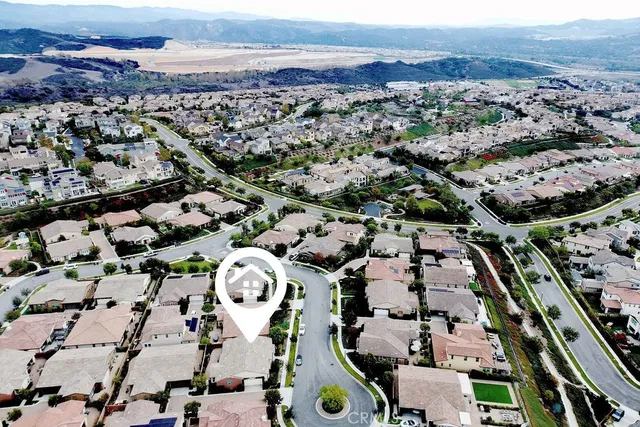an aerial view of multiple house