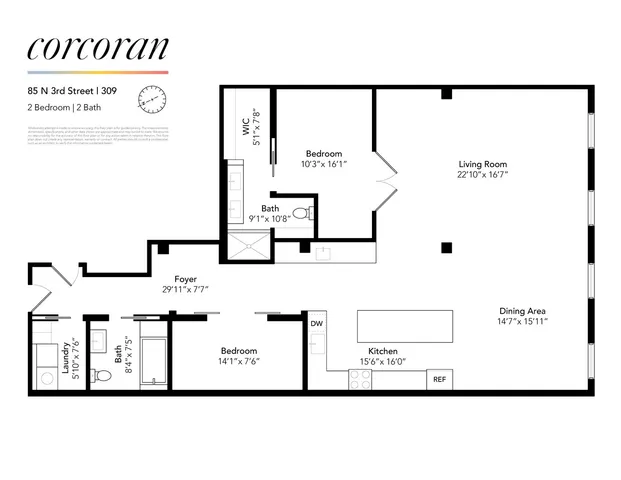 $2,995,000 | 85 North 3rd Street, Unit 309 | Williamsburg