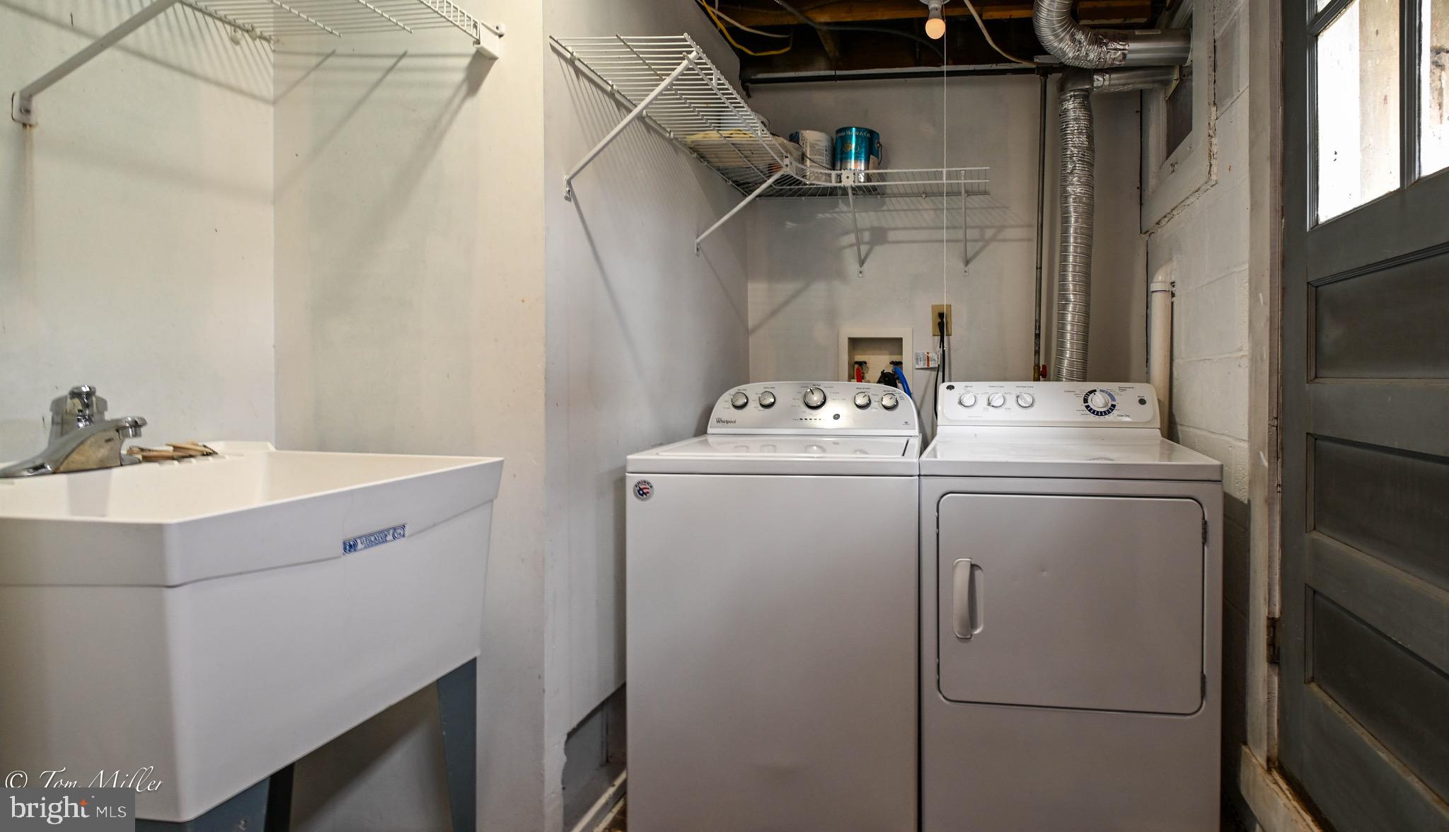 127 Stanmore Road Baltimore, MD 21212 - Photo 32 of 37 LaundryRoom w/ NEW Utility Sink & Exit to BackYard