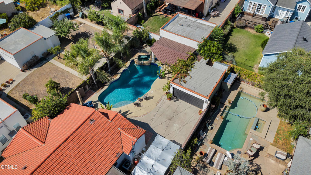 1807 Vistillas Road Altadena, CA 91001 - Photo 33 of 38 an aerial view of a house with a yard