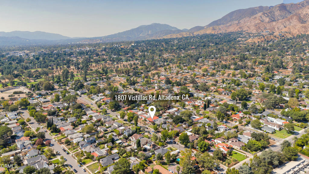 1807 Vistillas Road Altadena, CA 91001 - Photo 35 of 38 an aerial view of residential house and sandy dunes