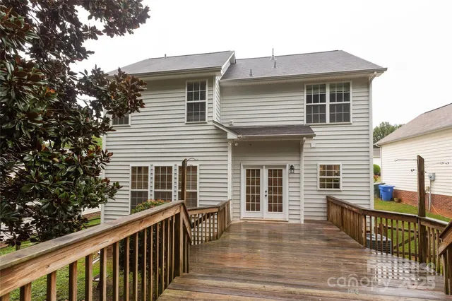 a view of a house with a deck