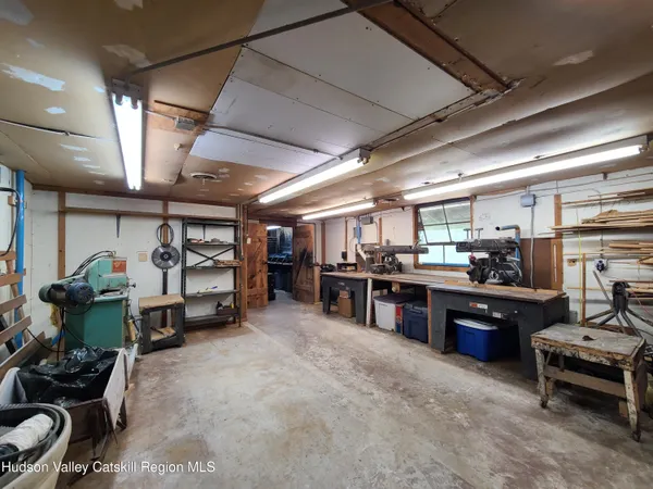a view of a storage and utility room