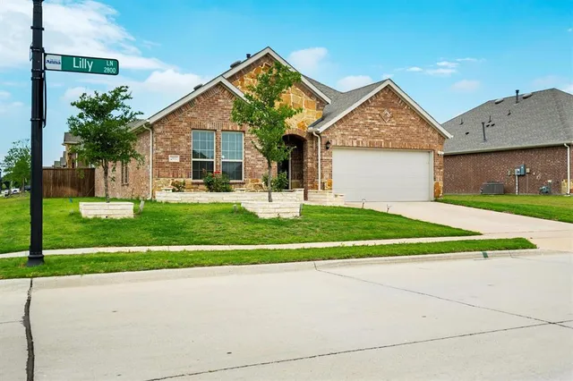 a view of a house with a yard and plants