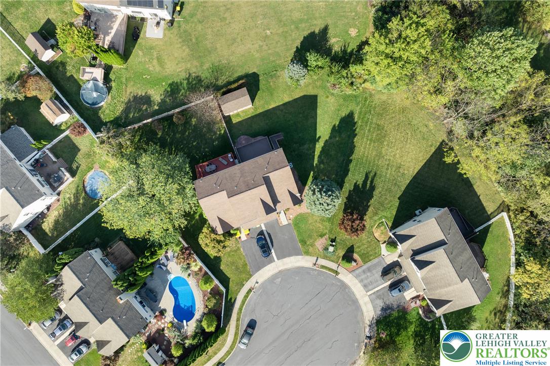 2226 Red Maple Drive Coplay, PA 18037 - Photo 55 of 69 an aerial view of a house with a yard and lake view