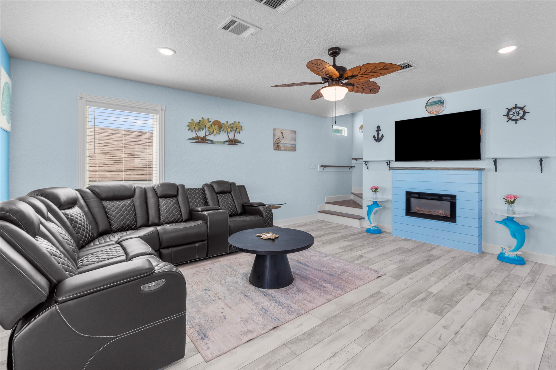 622 Fin Alley Surfside Beach, TX 77541 - Photo 8 of 33 Electric Remote controlled fireplace.
