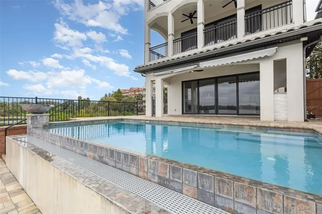 a view of a building with a lake view