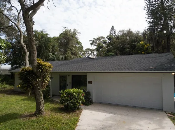a front view of a house with a window