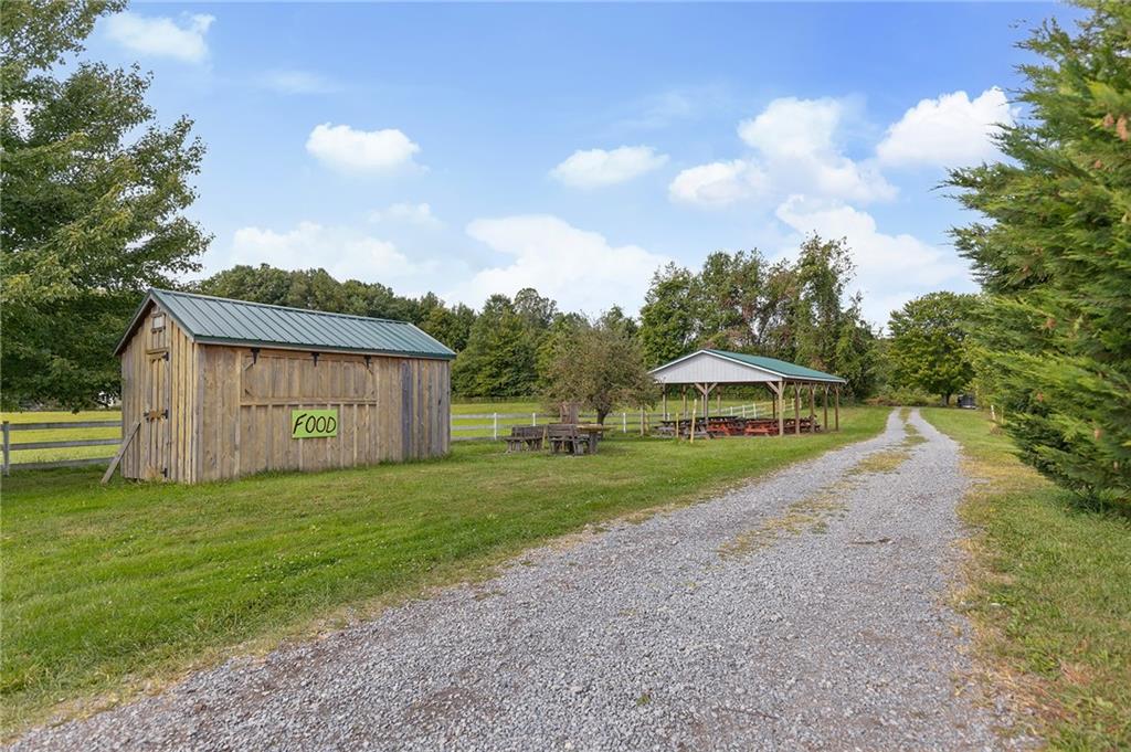 206 Lee Road Grove City, PA 16127 - Photo 8 of 44 Thoughtfully arranged barns and fenced fields create a functional equestrian setup.