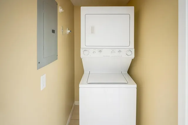 a view of a lake with a yard