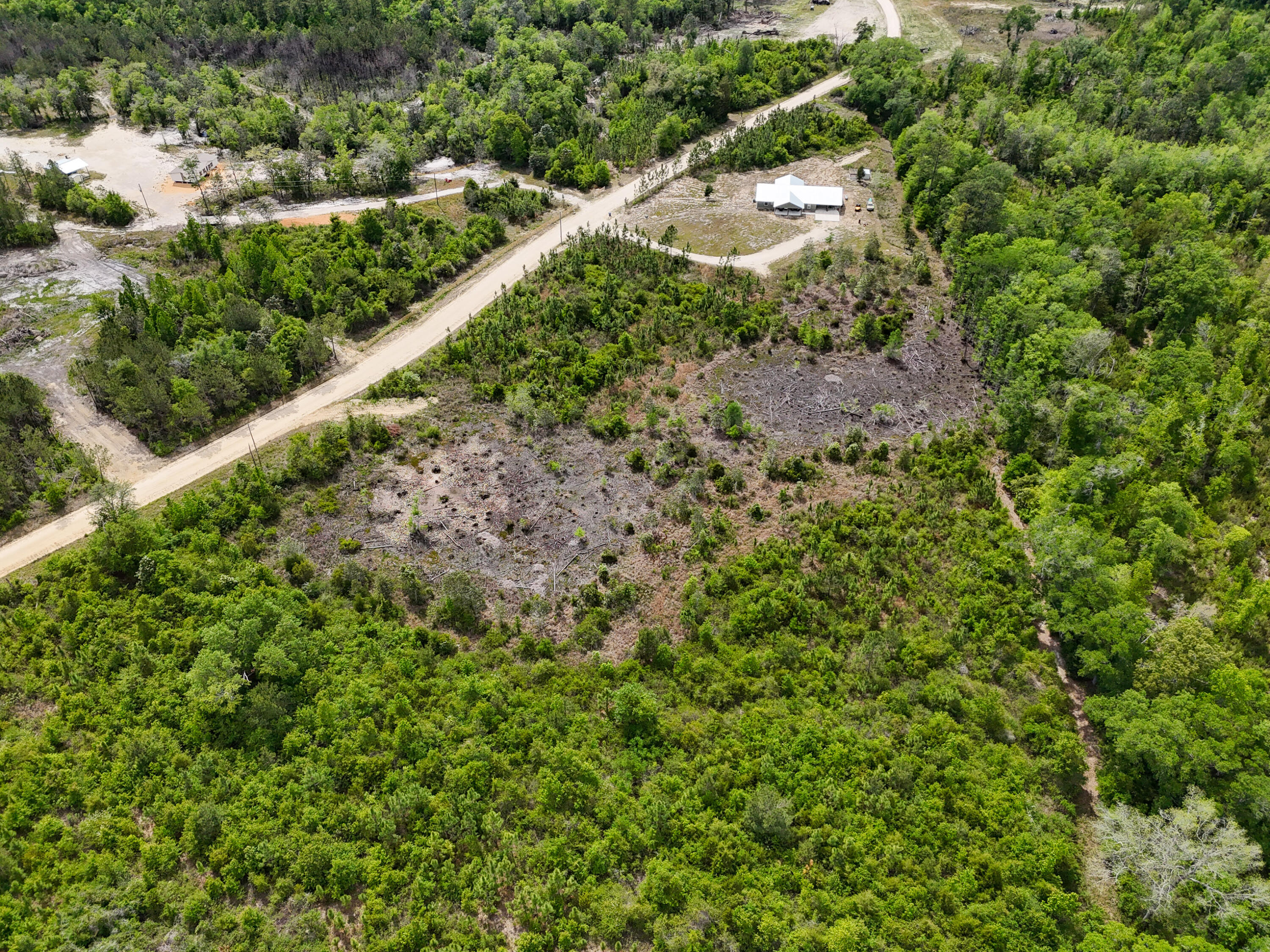 7514 Laird Road Florala, AL 36442 - Photo 40 of 48 an aerial view of residential house with outdoor space and trees all around