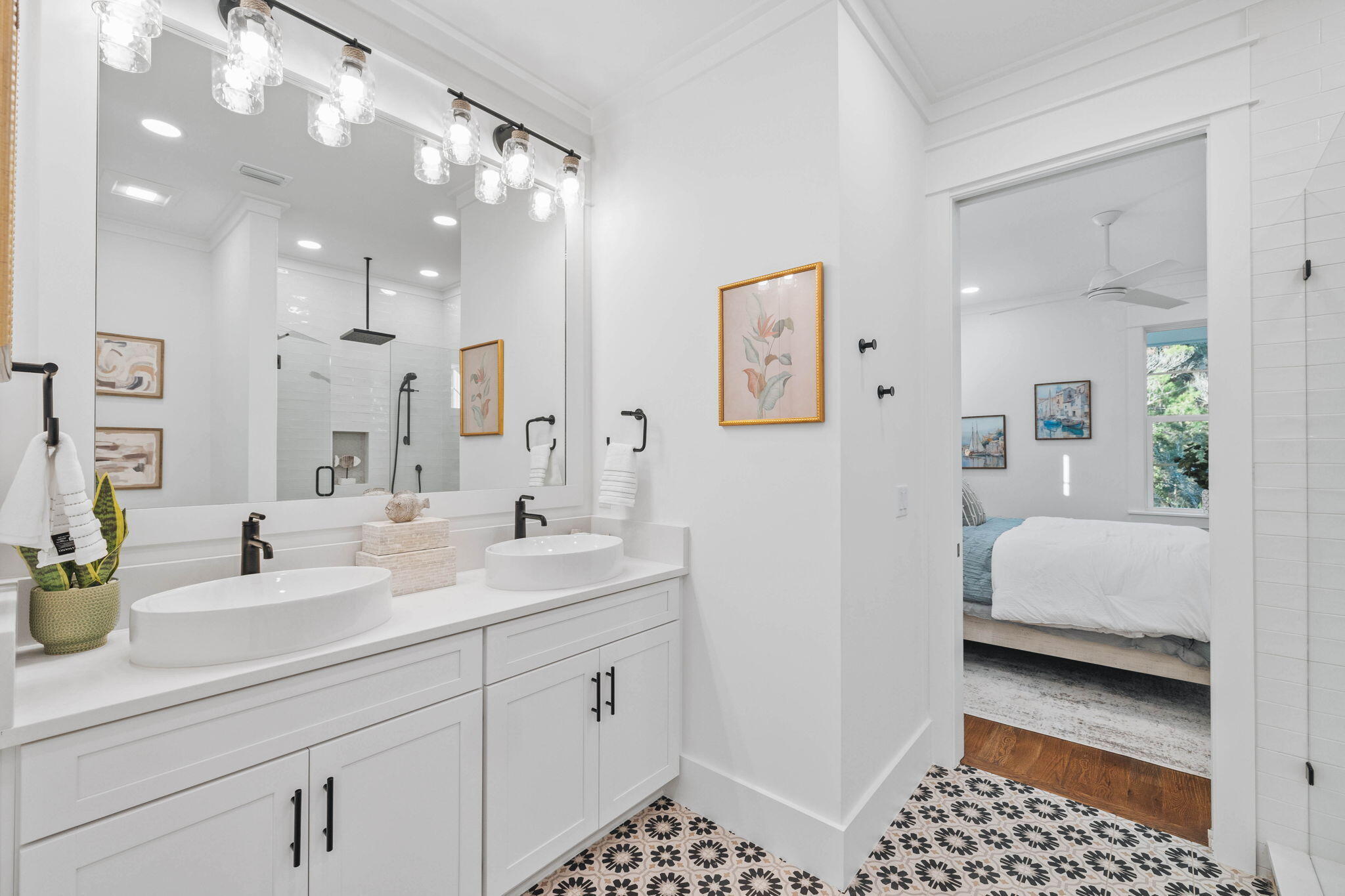 155 Grayton Boulevard Santa Rosa Beach, FL 32459 - Photo 10 of 51 a en suite bathroom with double sink and a mirror
