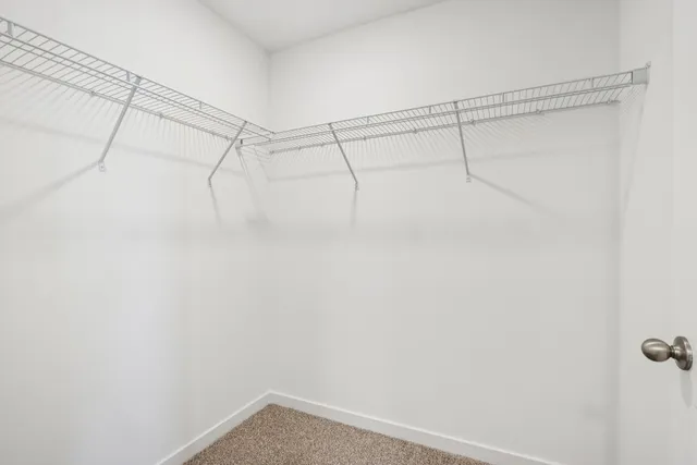 a view of small space with racks on the wall