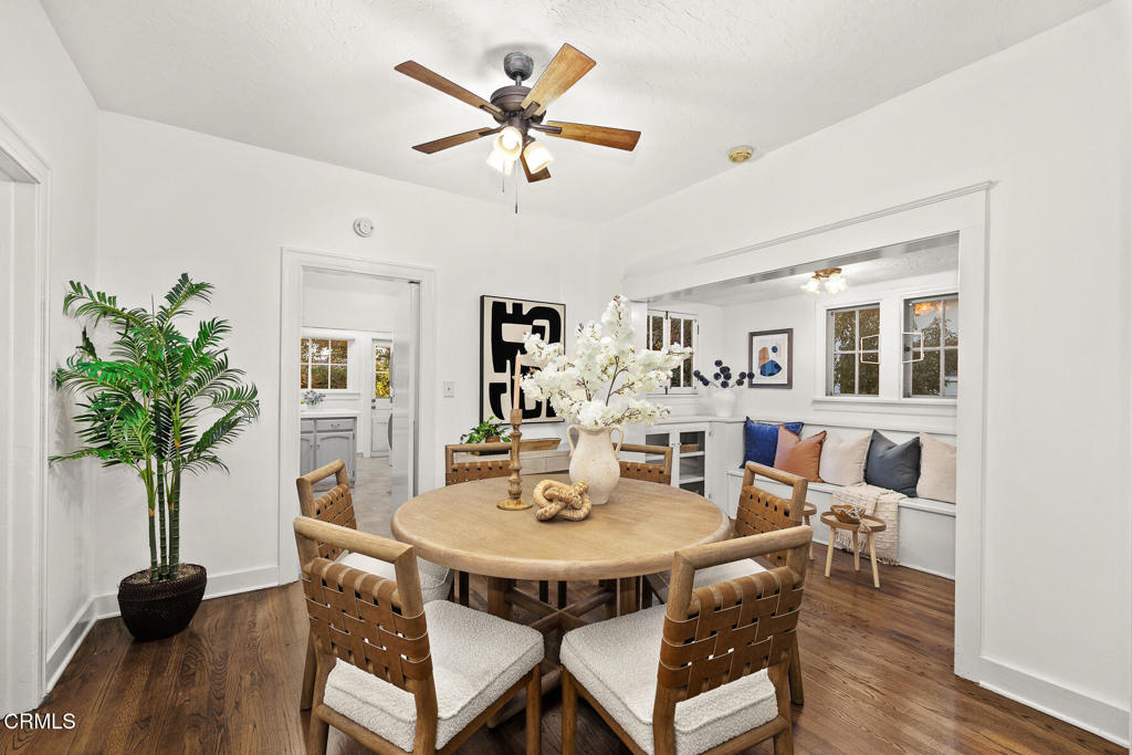 1870 Brigden Road Pasadena, CA 91104 - Photo 10 of 46 a view of a dining room with furniture and wooden floor