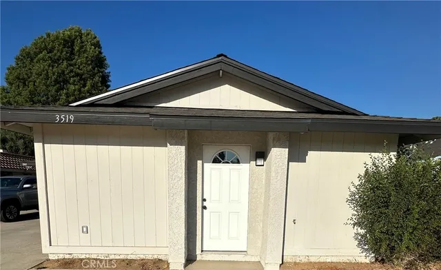 a view of a wooden door