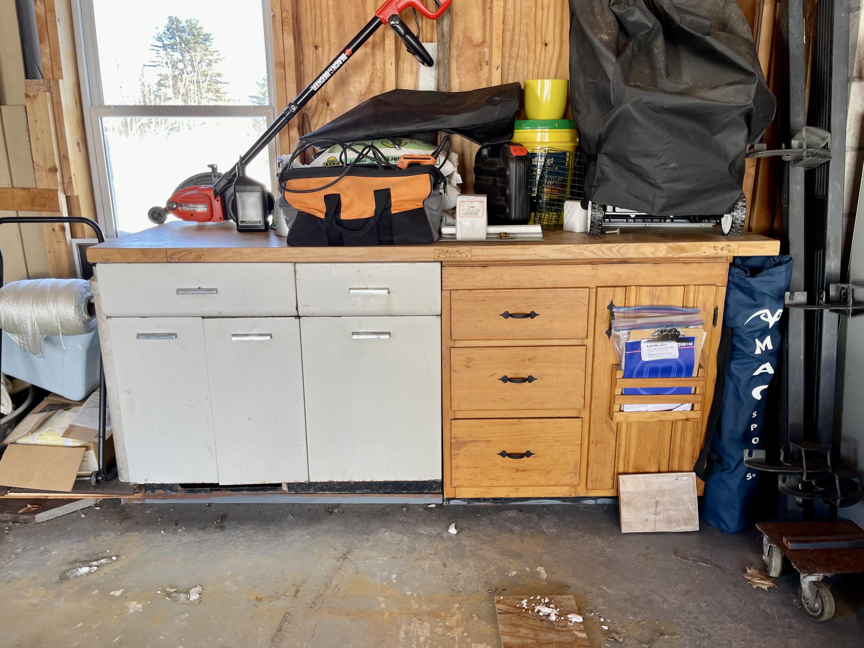 4883 Bennoch Road Lagrange, ME 04453 - Photo 110 of 139 Workbench in Garage Stays!