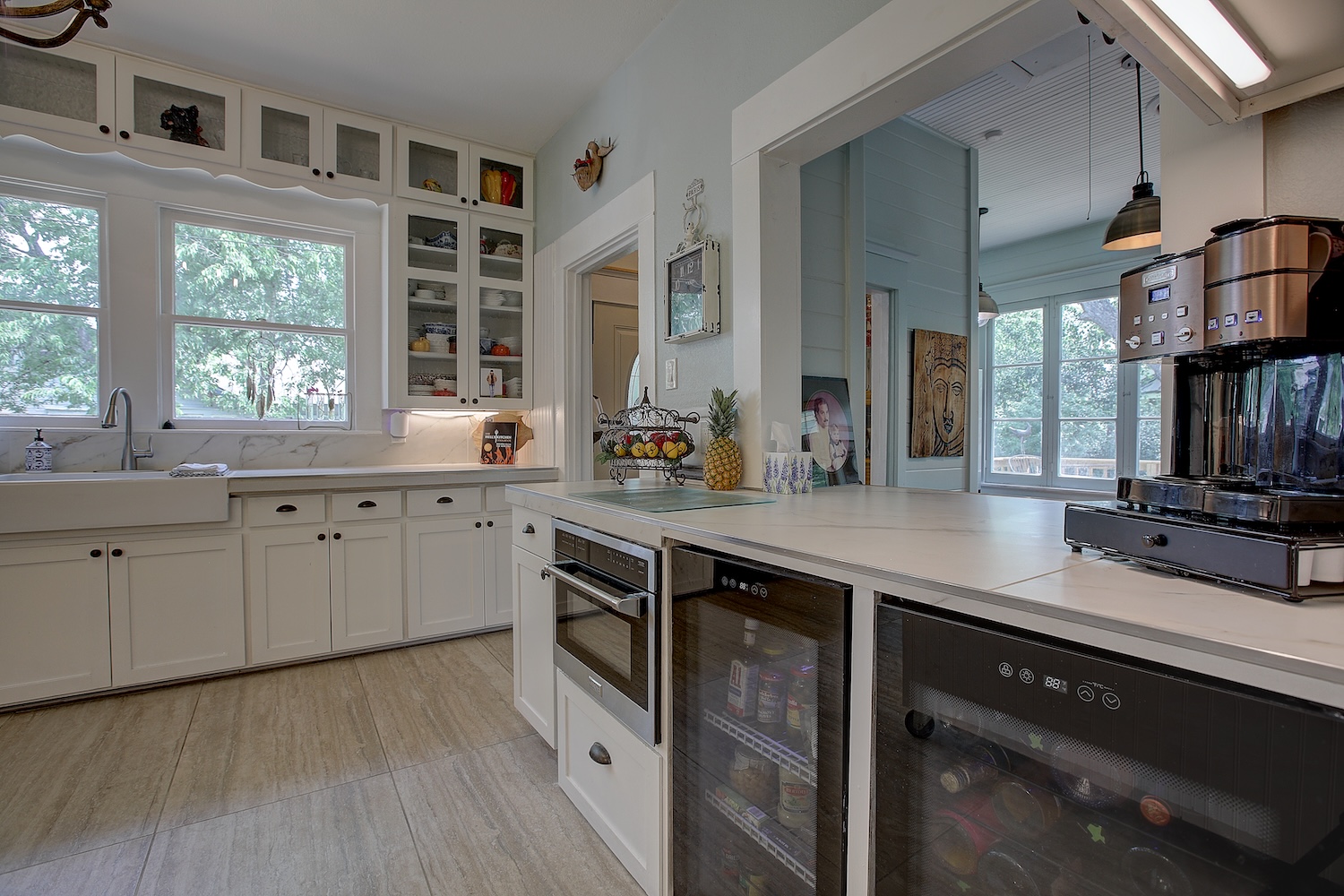 1903 South Austin Avenue Georgetown, TX 78626 - Photo 24 of 40 This kitchen works hard, and looks great. Corresponds to the historic nature, while functions like a modern kitchen. 2 x 4' tile on counters means few grout lines. these countertops are beautiful, and clean.