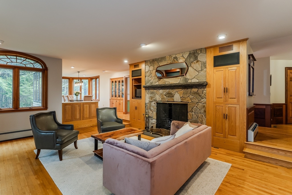 71 Mathews Road South Deerfield, MA 01373 - Photo 7 of 42 a living room with furniture and a fireplace