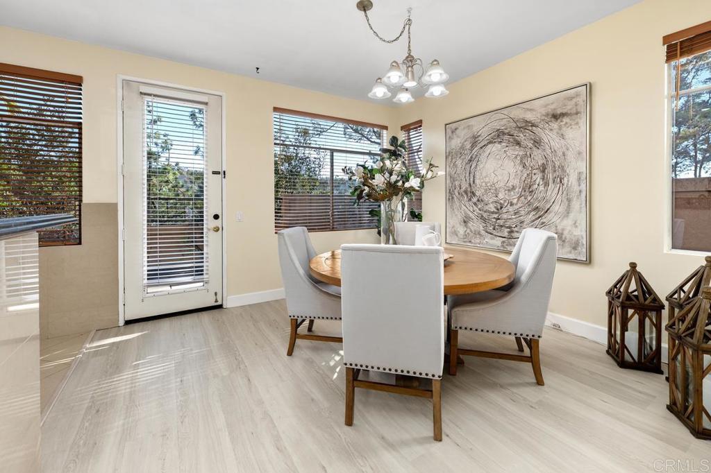 12490 Heatherton Court, Unit 8 San Diego, CA 92128 - Photo 10 of 30 a view of a dining room with furniture window and outside view