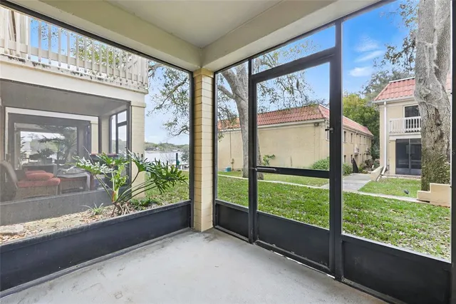 a view of a garden from a windows