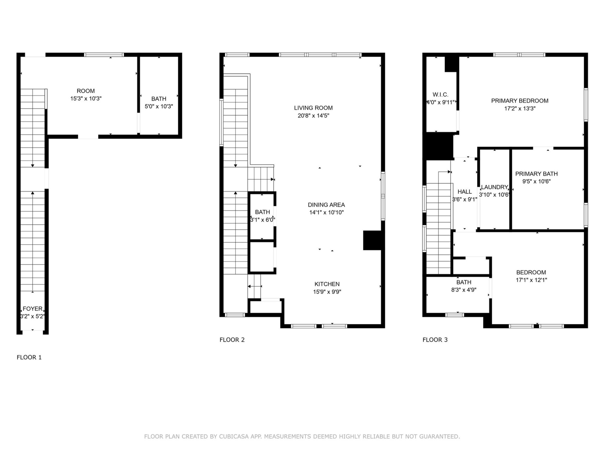 1172 West 17th Street Houston, TX 77008 - Photo 28 of 29 Floorplan of levels 1-3!