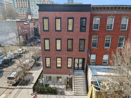 a front view of a building