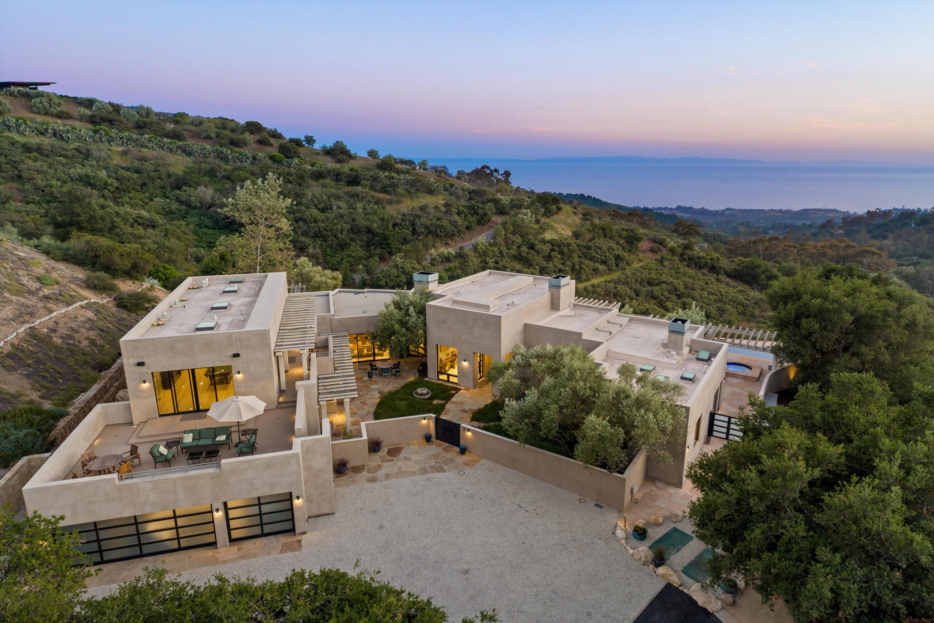 892 Toro Canyon Road Montecito, CA 93108 - Photo 27 of 40 an aerial view of a house with a garden