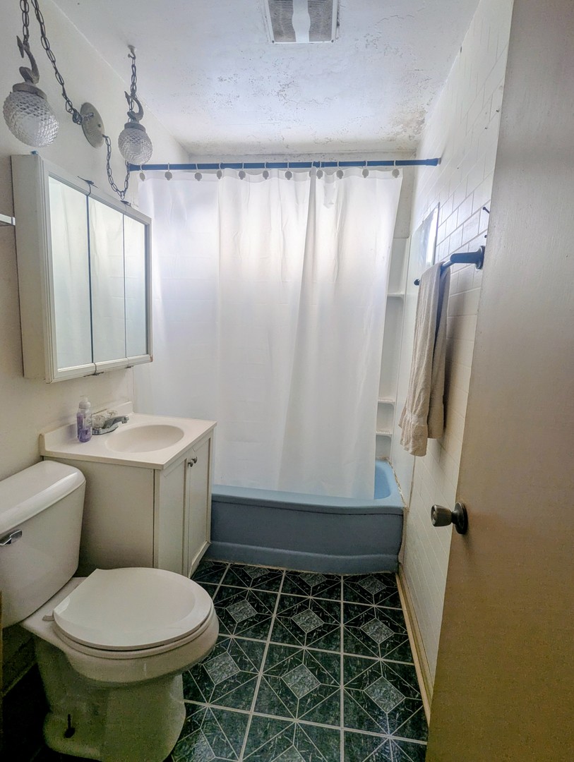 3253 Bernice Road Lansing, IL 60438 - Photo 8 of 20 a bathroom with a sink toilet and shower