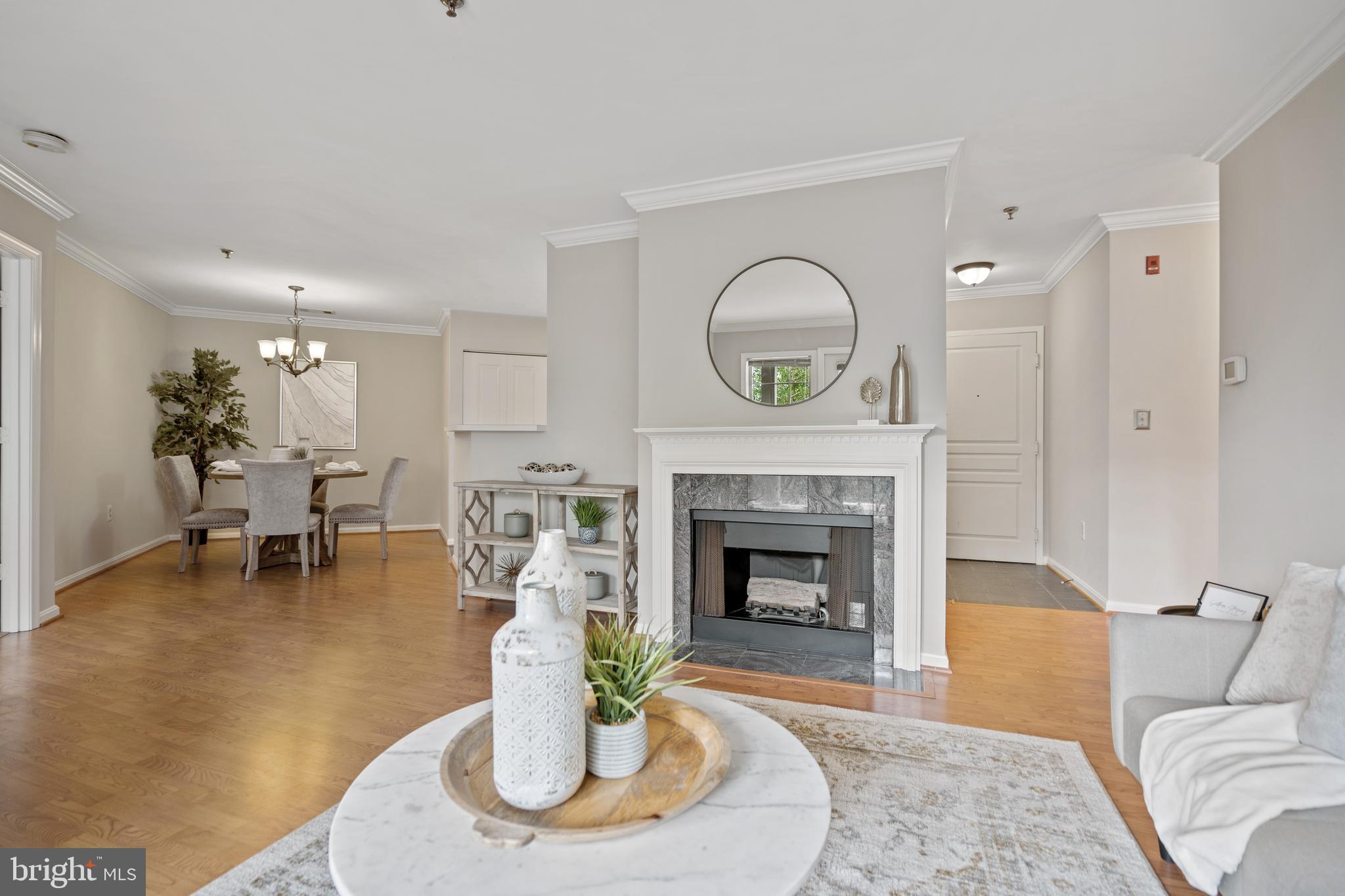 5575 Seminary Road, Unit 316 Falls Church, VA 22041 - Photo 6 of 23 Gas fireplace perfect for cozying up after work.