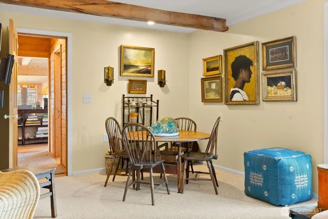 a view of a city and ocean view