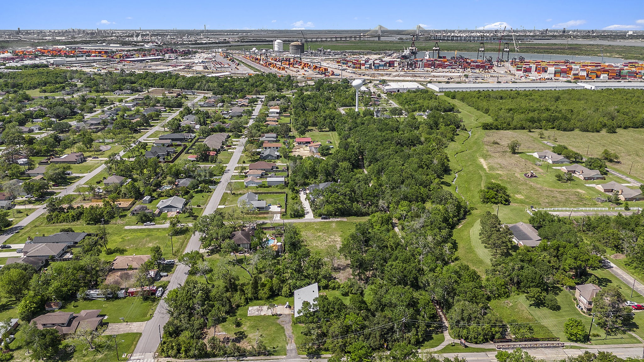 508 Donaldson Street La Porte, TX 77571 - Photo 4 of 16 an aerial view of a city with lots of residential buildings