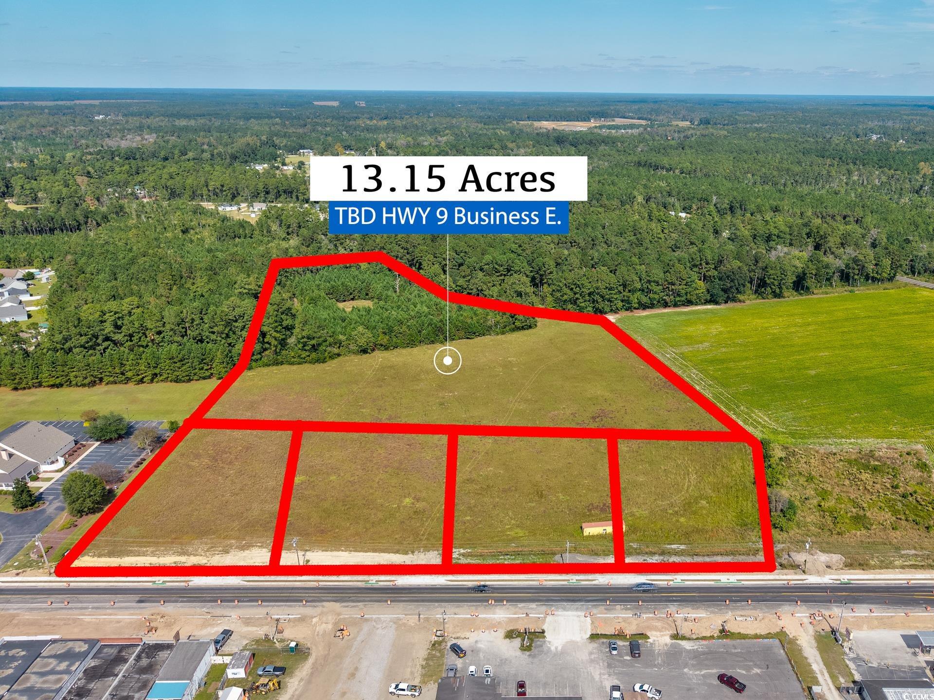 9 Highway 9 Business Loris, SC 29569 - Photo 6 of 24 Aerial view of property's location featuring property parcel outlined
