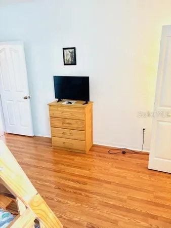 a view of a yard with an outdoor space