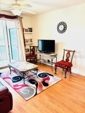 a living room with a couch and a coffee table