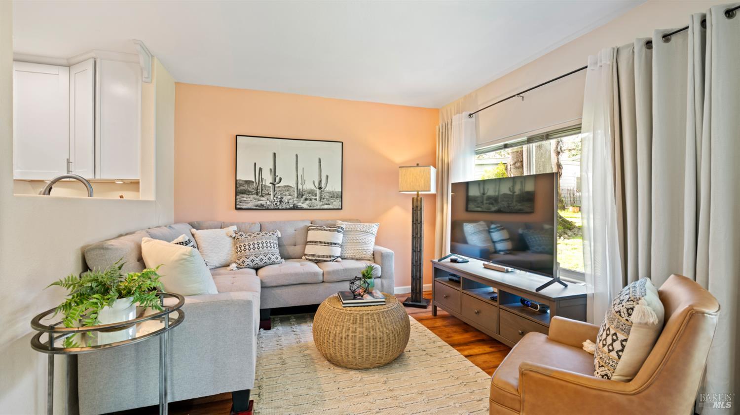 123 Ensenada Drive Novato, CA 94949 - Photo 2 of 42 Living room with opening to kitchen