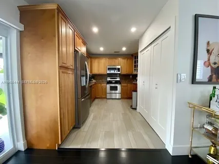 a workspace with furniture and window