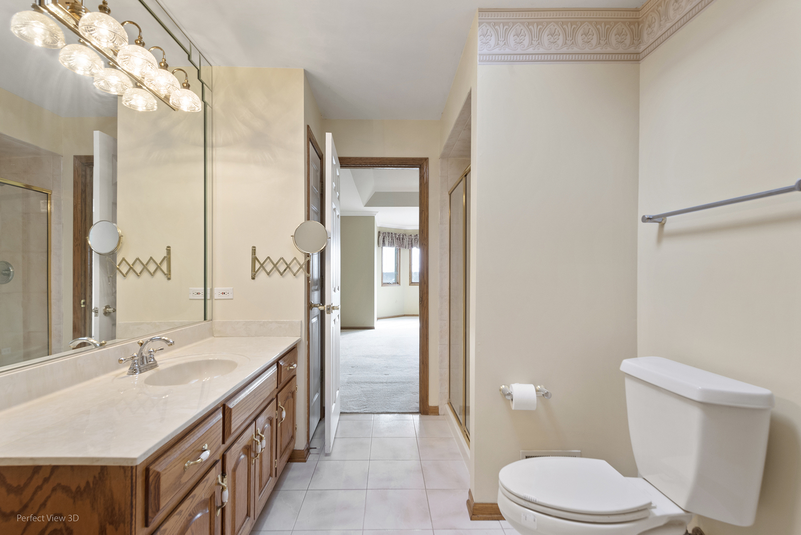 13172 Briar Patch Lane Lemont, IL 60439 - Photo 23 of 26 a bathroom with a sink a toilet a mirror and shower