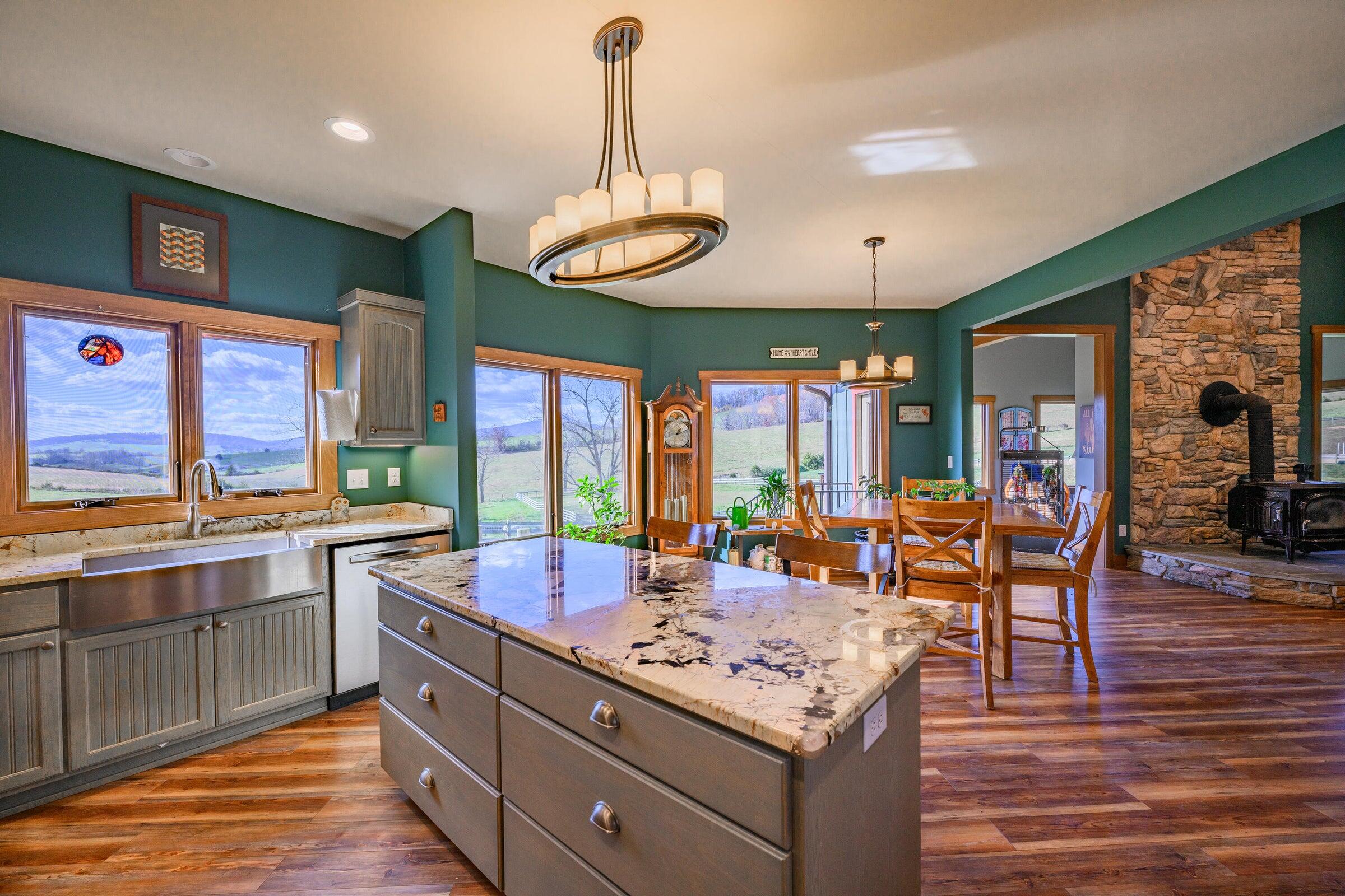 747 New Providence Road Raphine, VA 24472 - Photo 22 of 46 a open kitchen with stainless steel appliances granite countertop a stove and refrigerator