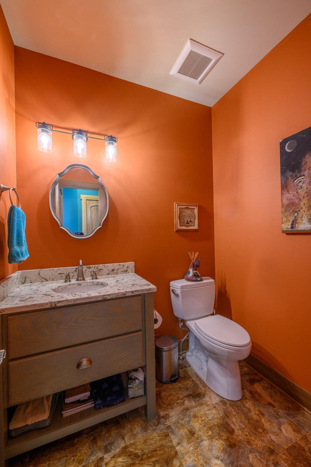 747 New Providence Road Raphine, VA 24472 - Photo 29 of 46 a bathroom with a toilet a sink and mirror