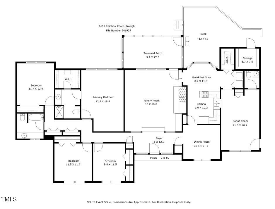 6517 Rainbow Court Raleigh, NC 27612 - Photo 39 of 39 Floorplan for MLS