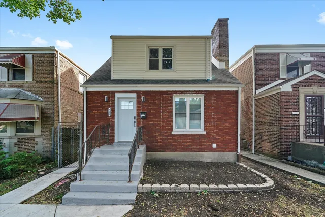 a front view of a house